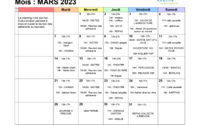 Planning MARS 2023